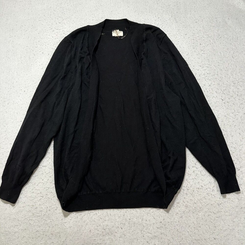 Melrose Chic Women's Plus Size 1X Open Front Cardigan Sweater Black Rayon Blend
